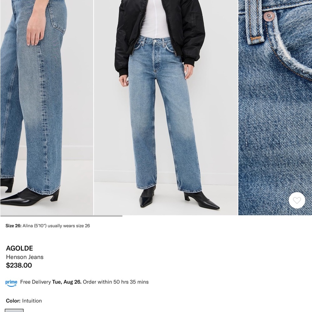 Agolde Intuition Straight Leg Jeans